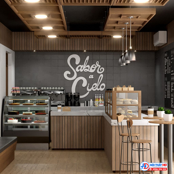 Quầy pha chế chữ l đơn giản pch037