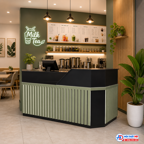 Quầy pha chế chữ l 1m8 pch039