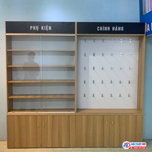 Tủ trưng bày phụ kiện 1m x 2m giá rẻ tbhd098